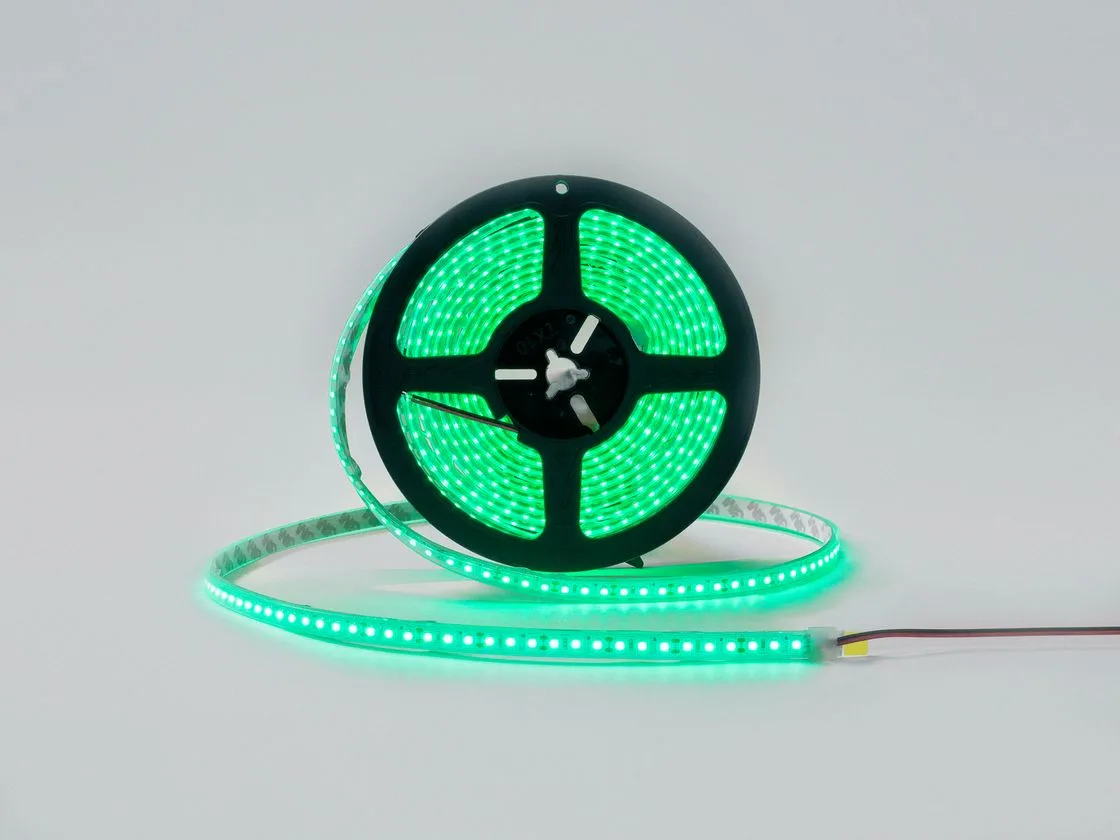 SWG Светодиодная лента 3528, 120 LED/м, 9,6 Вт/м, 12В , IP66, Цвет: Зеленый, SWG3120-12-9.6-G-66-M