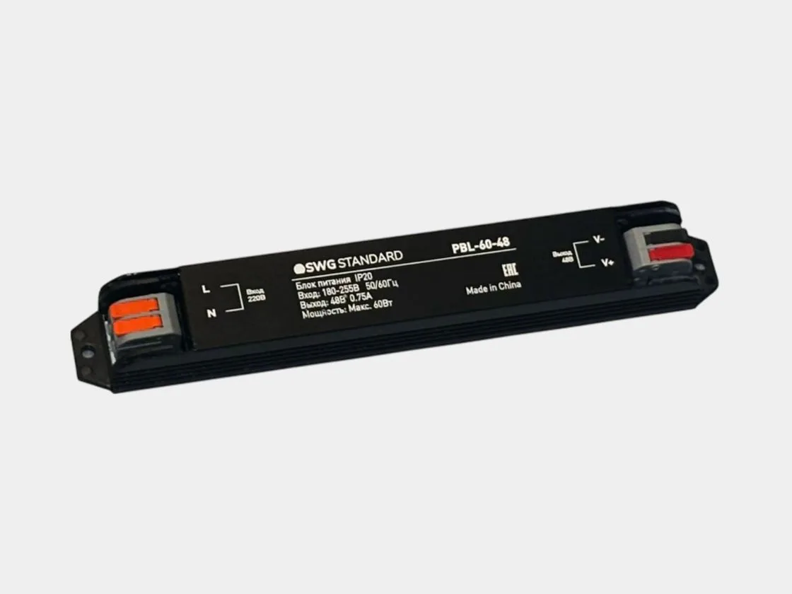 SWG Блок питания 48В IP20 60Вт PBL-60-48 - 00-00038343