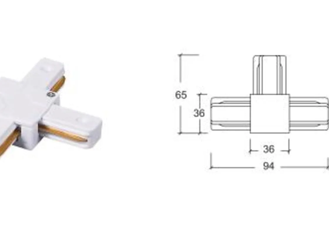 SWG T-Коннектор для однофазных накладных трековых систем, KXZ-WH-T - 00-00000844 SWG T-Коннектор для однофазных накладных трековых систем, KXZ-WH-T - 00-00000844