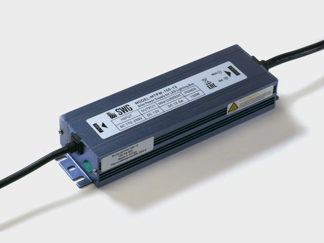SWG Блок питания для светодиодных лент TPW, 150 W Влагозащитный, 12 V, MTPW-150-12 SWG Блок питания для светодиодных лент TPW, 150 W Влагозащитный, 12 V, MTPW-150-12