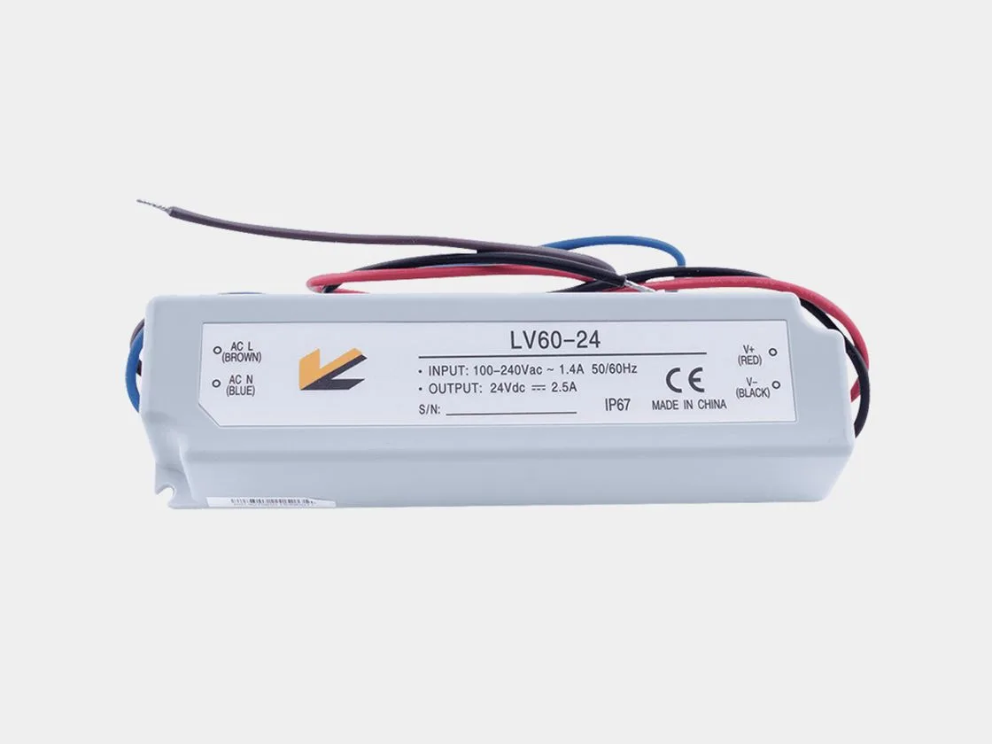 SWG Блок питания для светодиодных лент IP 67 пластик 60 W, 24V, LV-60-24 SWG Блок питания для светодиодных лент IP 67 пластик 60 W, 24V, LV-60-24
