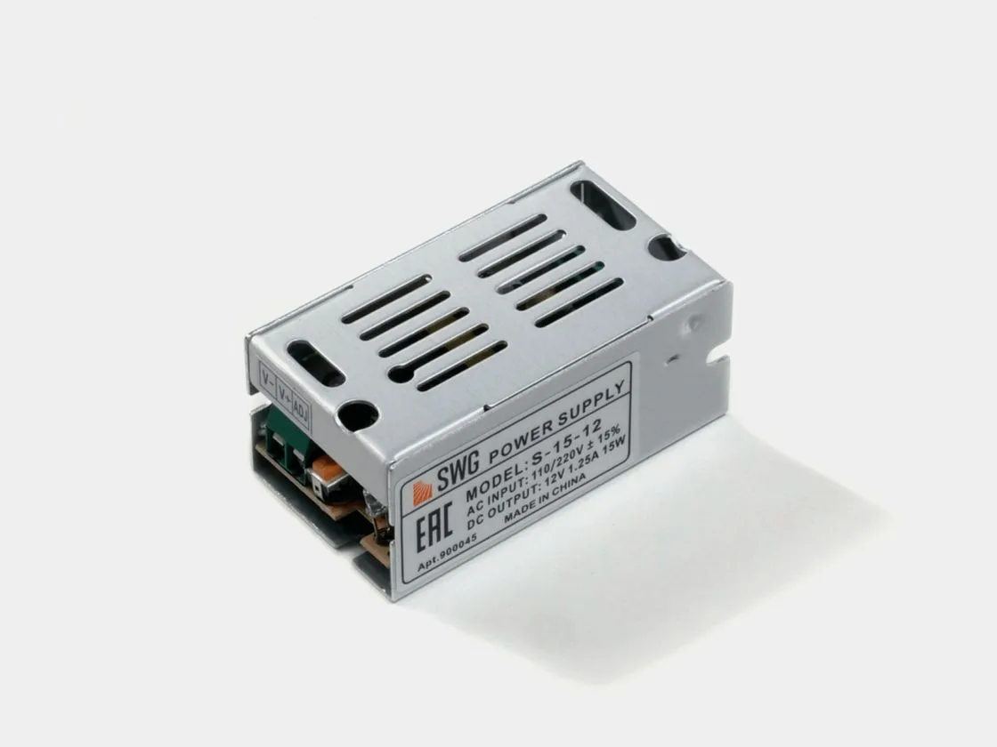 SWG Блок питания для светодиодных лент 12V 15W, S-15-12