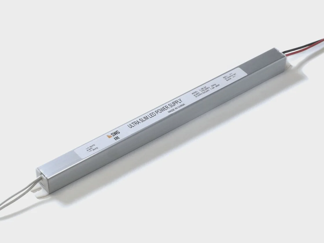 SWG Блок питания сверxтонкий для светодиодных лент, 36 W, 24V, L-36-24 SWG Блок питания сверxтонкий для светодиодных лент, 36 W, 24V, L-36-24