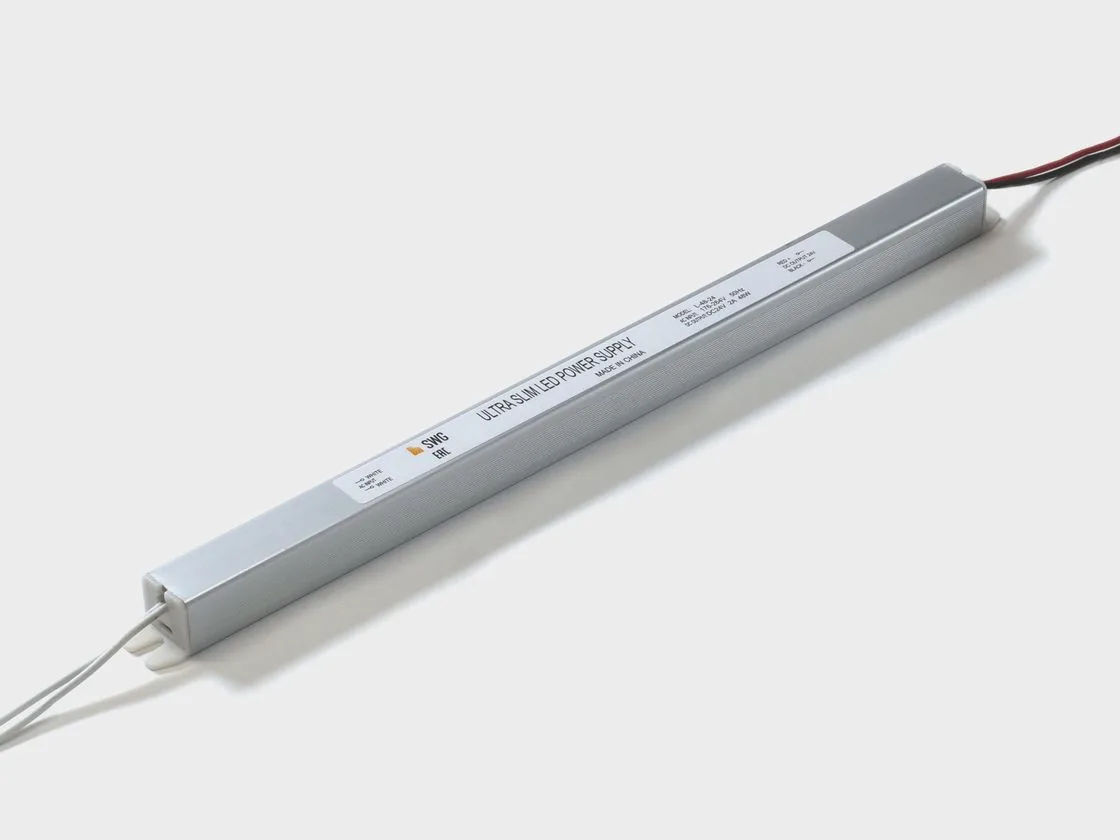SWG Блок питания сверxтонкий для светодиодных лент, 48 W, 24V, L-48-24 SWG Блок питания сверxтонкий для светодиодных лент, 48 W, 24V, L-48-24