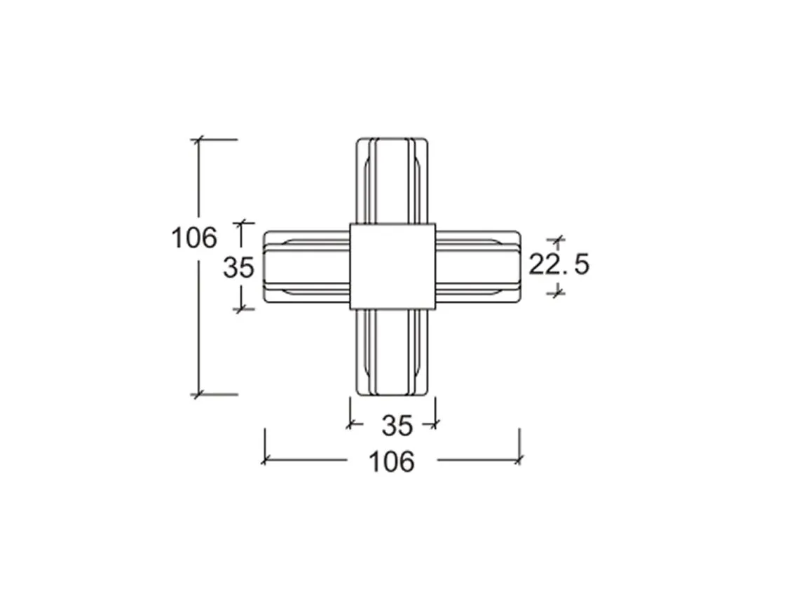 SWG X-коннектор для однофазных трековых систем, CN2-BL-X - 00-00003727 SWG X-коннектор для однофазных трековых систем, CN2-BL-X - 00-00003727
