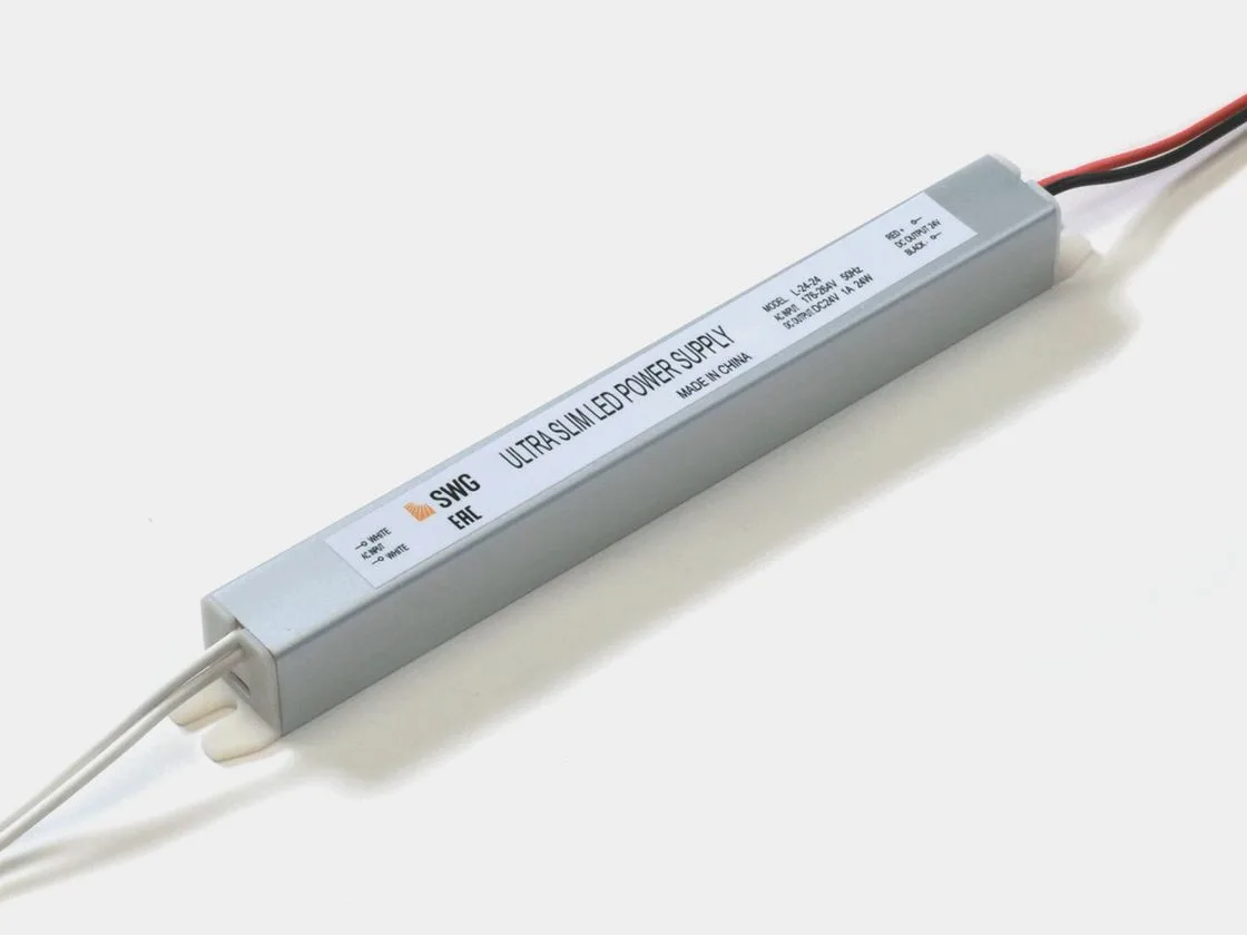 SWG Блок питания сверxтонкий для светодиодных лент, 24 W, 24V, L-24-24 SWG Блок питания сверxтонкий для светодиодных лент, 24 W, 24V, L-24-24