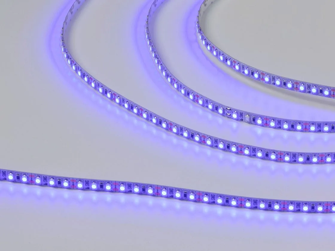 SWG Светодиодная лента 3528, 120 LED/м, 9,6 Вт/м, 12В , IP20, Цвет: Синий, SWG3120-12-9.6-B-M